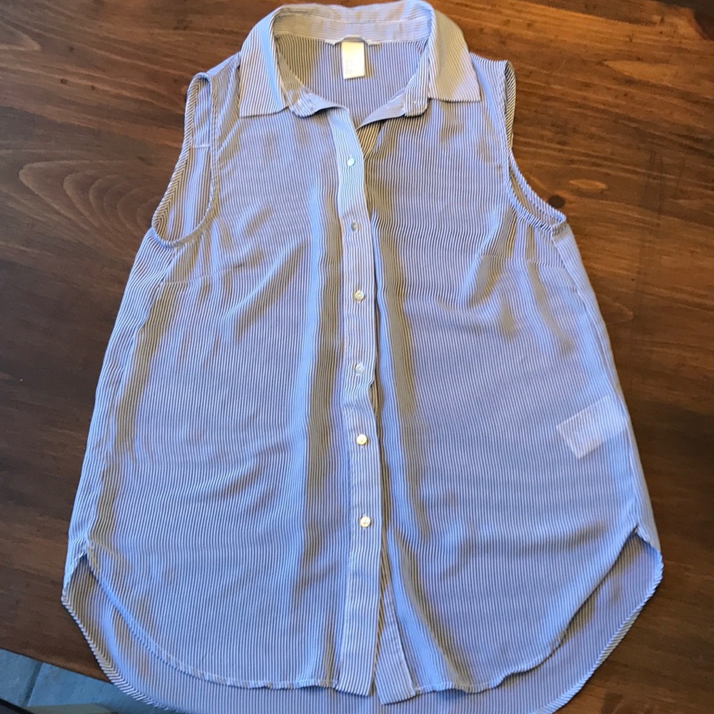 H&M striped Sheer top